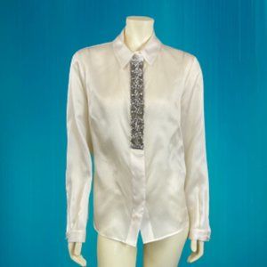 St. John Silk embellished blouse, Size 12